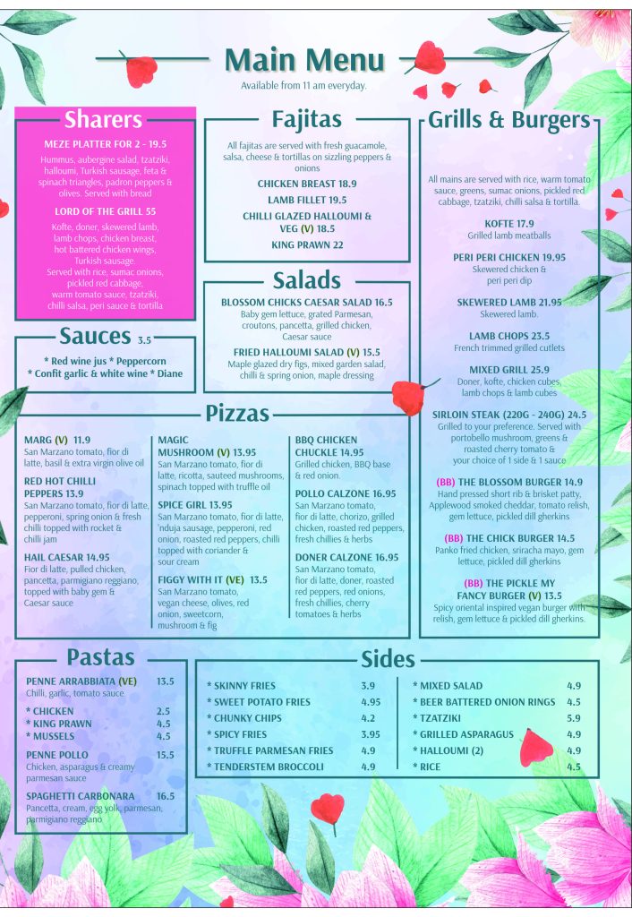 Devantis Main Menu Main Menu – Blossom Bistro – Monton